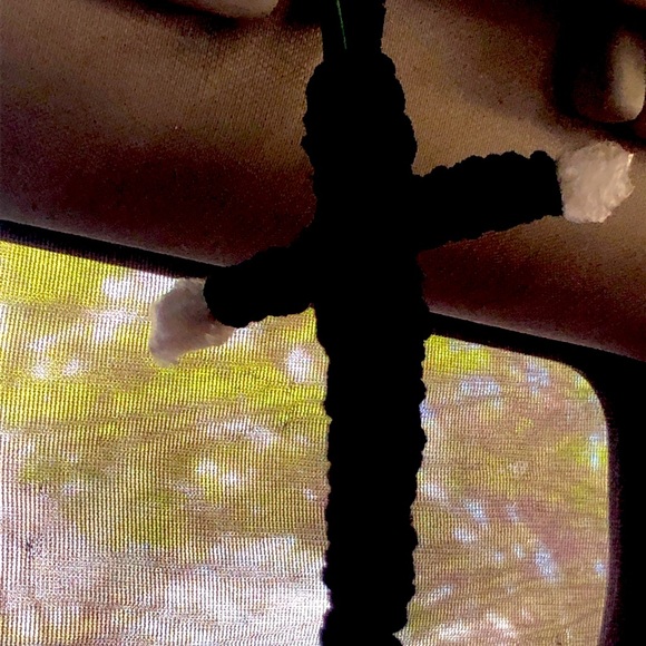 X3Upcycled cross art hanging mobile - Picture 1 of 7